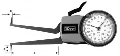 Dyer Gage Direct Reading O-Ring/Groove Gage, 0.2-0.6", 103-101
